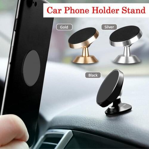 Magnetic Car Phone Holder Navigation Multi-Function Telescopic Bracket Air Outlet Mount Clip 360 Degree Mini Strip Shape Stand