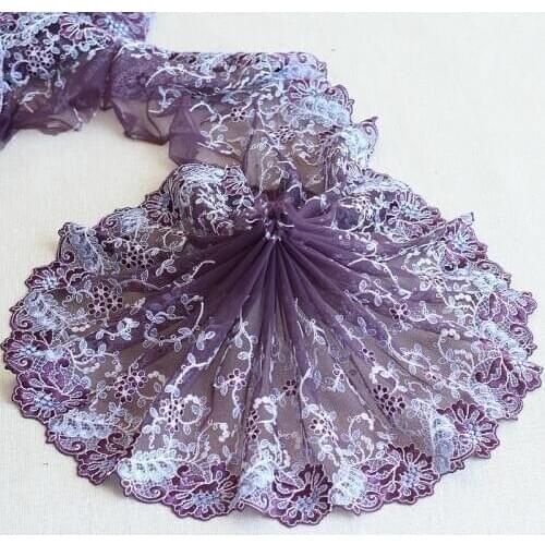 MLAEY 2Yards Pink Exquisite Embroidered Flower Lace Trim High Quality Lace Fabric DIY Craft&Sewing Dress Clothing Accessories