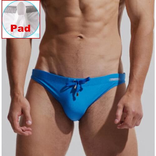 Push Up Mens Swim Briefs Desmiit Swimwear Gay Sexy Swimming Trunks for Men Swimsuit Beach Wear Penis Pad Bathing Suit zwembroek