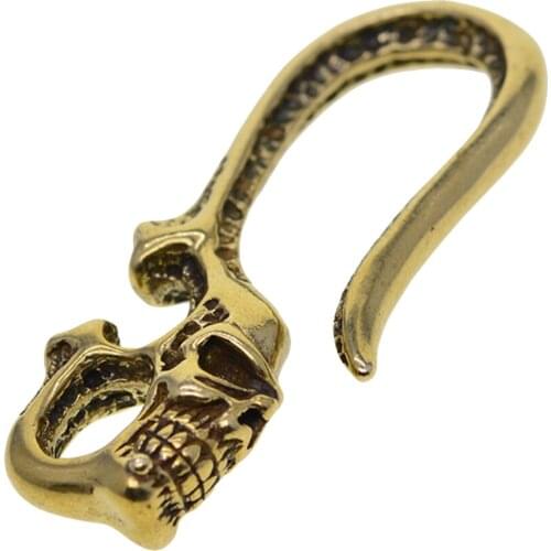 Hook Brass Wallet Biker Key Handmade Men Solid Trucker Punk Jeans Pant Clasp