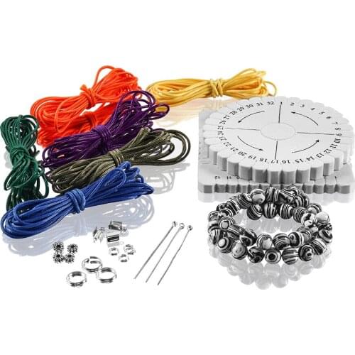 630pcs/lot Waxed Cord Rope Knitting Cord Disc Disks Jewelry Making Sets For DIY Bracelet Jewelry Making Kit Accessories Supplies