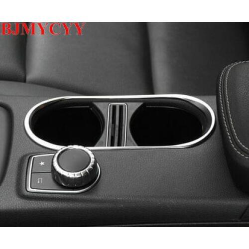 BJMYCYY For Mercedes Benz CLA C117 W117 Interior Water Cup Holder Cover Trim 2014-2015 1pcs