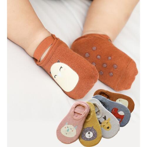 Newborn Infant Anti Slip Cotton Socks Shoes Toddler Boys Girls Child Summer Cute Animal Print Funny Ankle Socks Baby Accessories