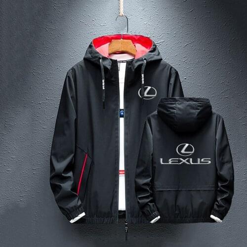 Lexus New Classic Fashion Jacket Zipper Hoodies Splice Windbreaker Rainproof Man Coat Tops Autumn Coat