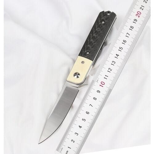 The latest N690 folding knife with carbon fiber handle high-strength kitchen knife outdoor camping hunting fruit knife EDC tool