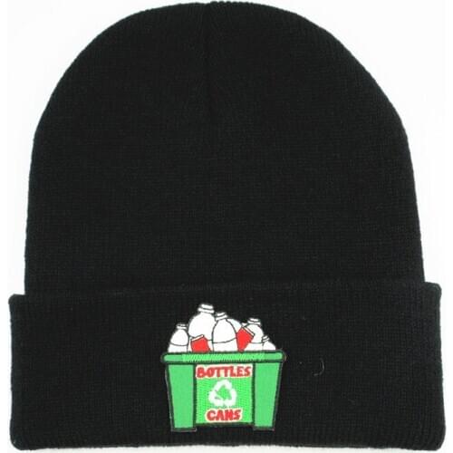 Cotton bottles embroidery Thicken knitted hat winter warm hat Skullies cap beanie hat for kid men women 394