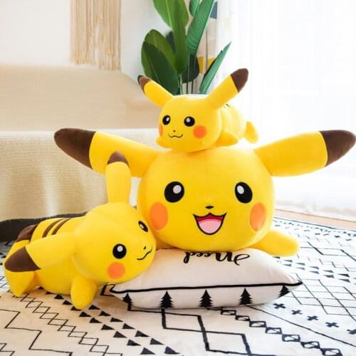 Pokemon Pikachu Plush Doll Toy Anime Cartoon Pikachu Yellow Elf Pokemon Pikachu Stuffed Plush Toy For Kid Christmas Gift