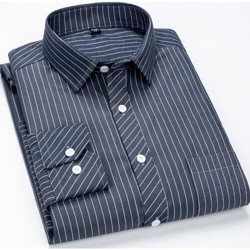 Casual Plaid Dress & Solid & Striped Shirt Men Long Sleeve Shirt Mens Dress Shirts Plus Size Vintage Shirt Plus Size Streetwear