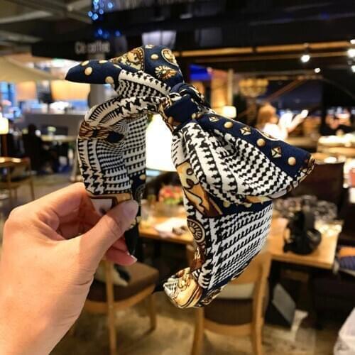 Net Red Bow Headband Press Hair Headdress Wash Face Korean Simple Personality Headband Ethnic Style Adult Hairpin Headband