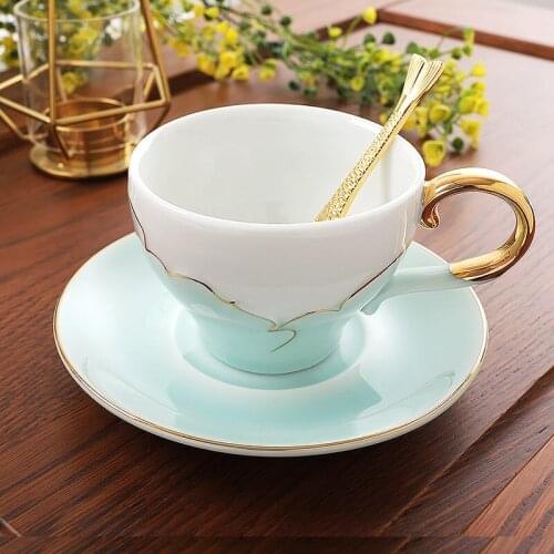 Luxury Nordic Manual Tea Saucer Porcelain Modern Creative Eco Friendly Travel Coffee Cup Reuseable Canecas Drinkware EK50BD