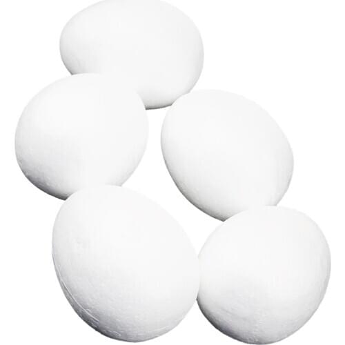 5x Modelling Polystyrene Styrofoam Foam Egg Party Ornament Kids Craft 10cm