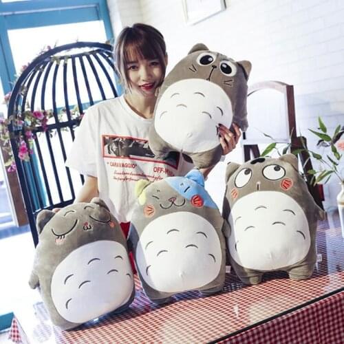 1pc 40cm 50cm 70cm New Soft Animal Cartoon Pillow Cushion Cute Fat Cat Totoro Plush Toy Stuffed Doll Lovely kids Birthday Gift