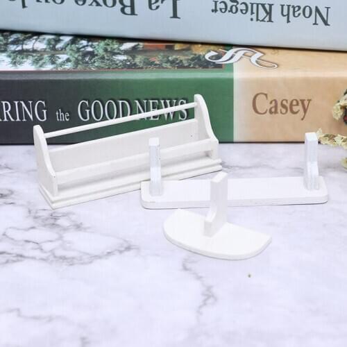 1Pcs 1:12 Wooden Wall Shelf Dollhouse Wall Shelf Miniature Bathroom Accessory Mini Accessories For Dollhouse