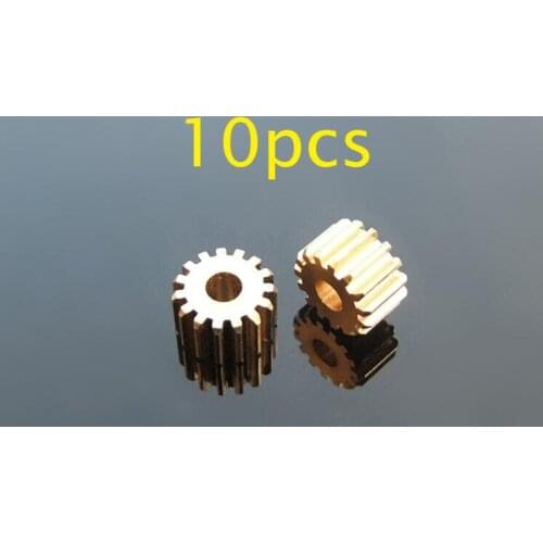 10Pcs 153A Copper Gear 15T 0.5M Brass Metal Pinion Gears Shaft Hole Diameter 3mm Outer Diameter 8.5mm Spare Part For DIY Model