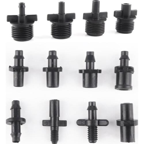 10/20/30/50/100/500pcs 4/7mm Barbed Tee Connector Garden Irrigation Three Way Hose Connector for Raised Bed Water Spliter
