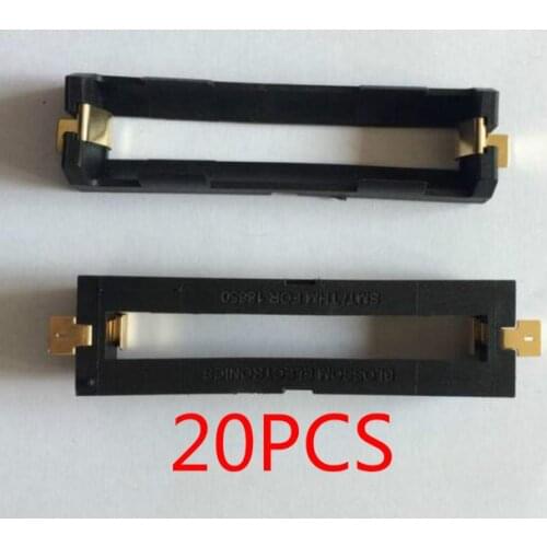 20Pcs/lot High Quality 1X 18650 Battery Holder SMD With Bronze Pins 18650 Battery Storage Box TBH-18650-2C-SMT