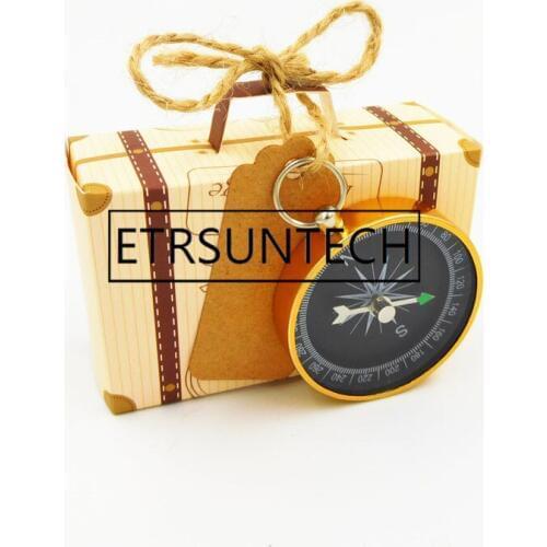 200pcs Wedding Favors and Gifts Candy Box with Travel Compass Souvenirs for Guests Party DIY Decoration Accessories