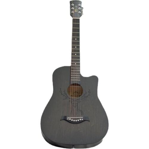 38 Inch Acoustic Guitar Vintage Travel Semi Hollow Guitar Portable Precision Bass Guitarra Acustica Musical Instruments DE50JT