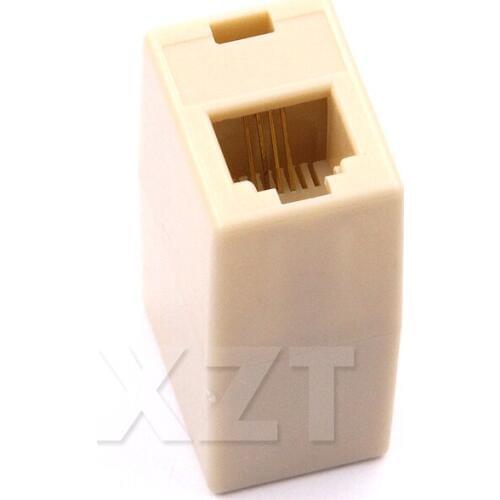 50Pcs/Lot RJ11 6P 4C Telephone Straight Coupler, Telephone Cable Extender Joiner Adapter Connector