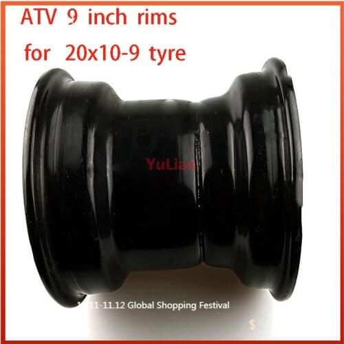 9 inch Vacuum wheel hub ATV accessories 20X10-9 inch iron wheel rim for 4wheel cross country motorcycle Go-kart ATV