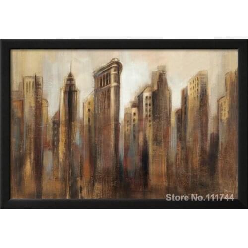 Canvas art abstract Flatiron Skyline Silvia Vassileva Paintings home decor Handmade High quality