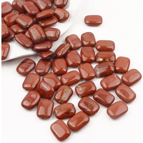 13x18mm Rectangle Straight Hole Redstone Natural Stone Beads For Jewelry Making Charms Spacer Loose Bead Diy Bracelet