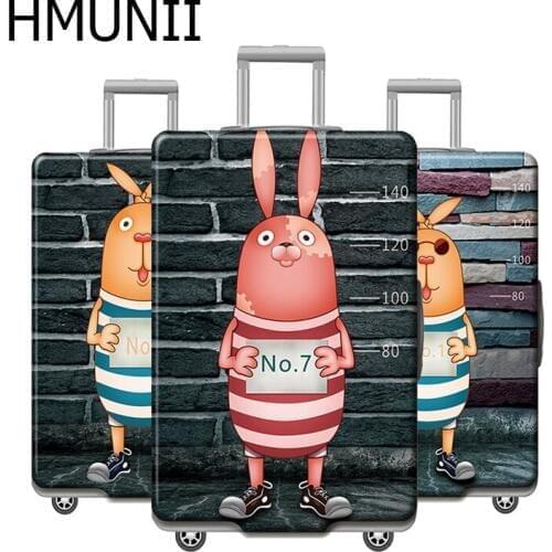 HMUNII Cartoon Pattern Travel Suitcase Protective Cover for 18''-32'' Luggage Case Travel Accessories Elastic Luggage Dust Cover