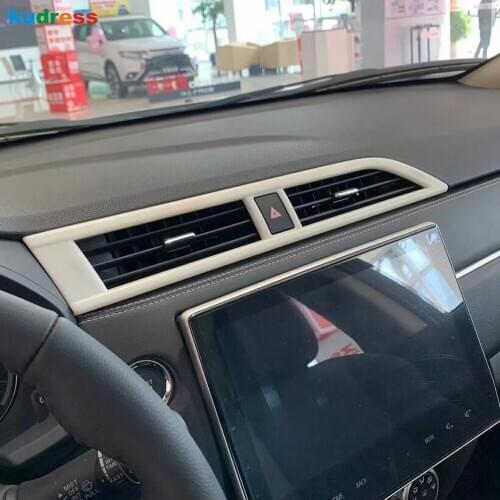 For Mitsubishi RVR/ASX/Outlander Sport ES 2020 2021 Carbon Fiber Car Centre Air Vent Cover Frame Trim Interior Auto Accessories