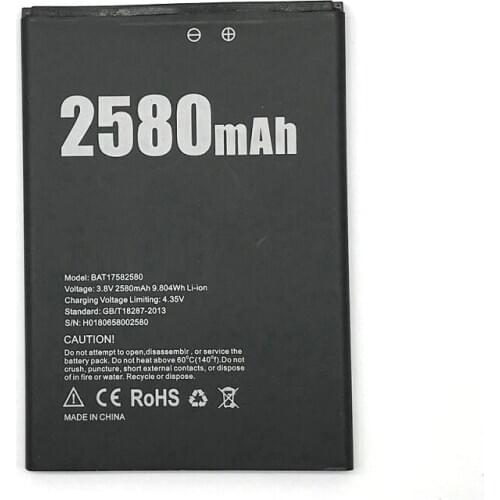 Doogee X20 BAT17582580 Battery New Original 5.0inch doogee X20 X20L Mobile Phone Battery 2580mAh