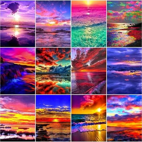 EverShine 5D Diamond Painting Landscape Cross Stitch Diamond Mosaic Seaside Full Square Set Embroidery Rhinestones Handicraft