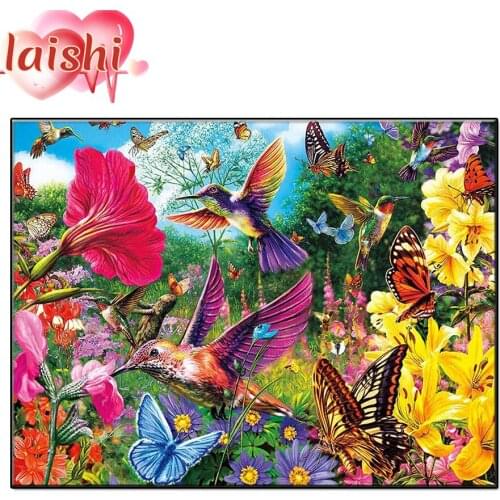 Hummingbird, Morning Glory diamond painting round diamond embroidery mosaic home decoration pattern DIY handmade new year gift