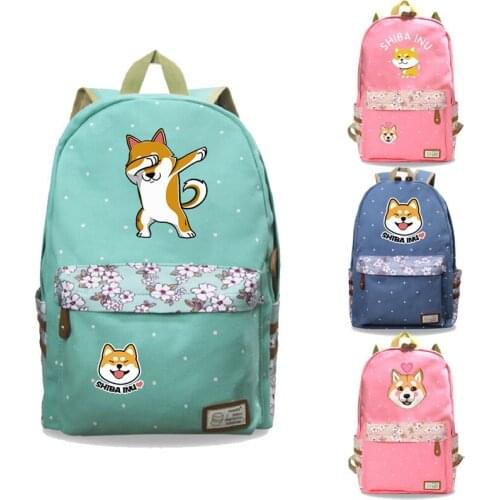Cute Shiba Inu Backpacks Kids School Bag Boys Girls Back to School Gift Backpack Teens new High Quality Laptop Bag Mochila