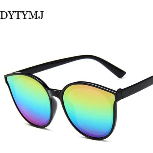 DYTYMJ Fashion Round Children Sunglasses 2021 Luxury Brand Color Mirror Shades Glasses for Girls Boys Small Sunglasses Wholesale