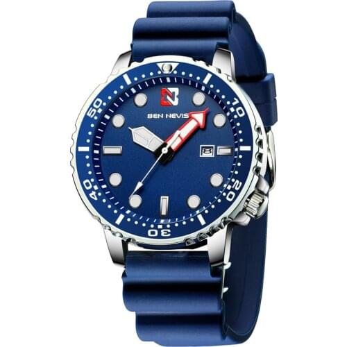 Fashion Blue Men Watches Top Brand Luxury Auto Date Waterproof Male Sport Dress Quartz Wrist Watches Men Clock Relogio Masculino