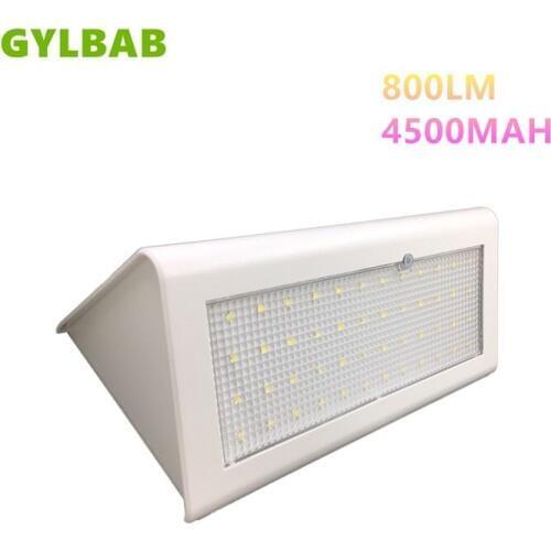 Gylbab 800lm Led Solar wall Light Outdoor Waterproof sensor 900lm Garden radar 48 leds 4 Four Modes Lamp all in one 4500