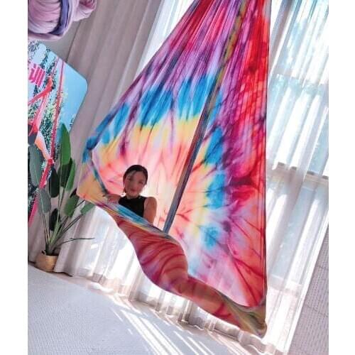 New 16m Ombre Aerial Silk High Quality Gradational Colors Yoga Anti-Gravity For Home Training Sporting Trapeze