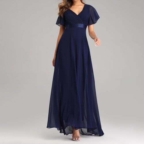 40# Plus Size Party Dress Women Big Swing Vneck Elegant Dress Chiffon Elastic Banquet Bridesmaid party Dress Готическое Платье