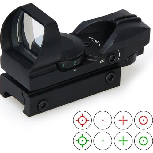 PPT Tactical 1X22 5 Levels reflex sight 4 Reticle Red Green Dot sight For hunting airsoft air guns accessories GZ2-0097