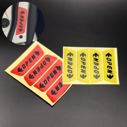 Car Door Open Warning Sticker For Peugeot 107 108 206 207 208 301 307 308 407 408 508 2008 3008 4008 5008 Exalt