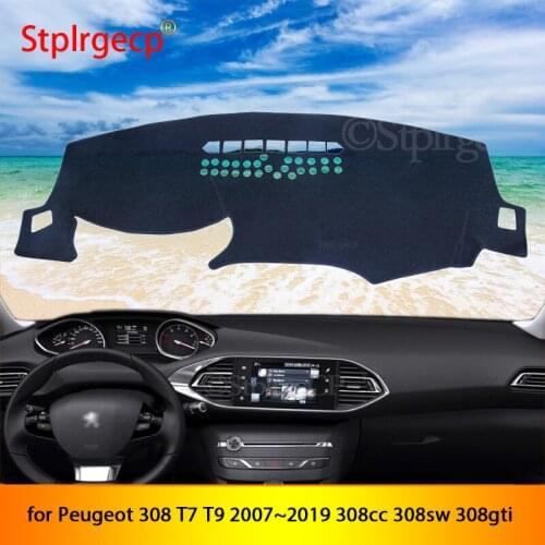 For Peugeot 308 T7 T9 2007~2019 308cc 308sw 308gti Anti-Slip Mat Dashboard Cover Pad Sunshade Dashmat Car Accessories 2018 2017