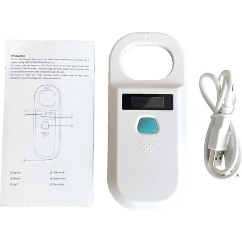 Animal Tag Microchip Reader ISO Chip Portable Pet Dog Cat Scanner 134.2khz For Rfid Glass Tag/Rabbit Ear Tag JA55
