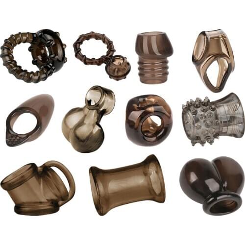 Sex toys for men penis ring foreskin blocker Penis Sleeve couples have intercourse flirt with small props to delay ejaculation