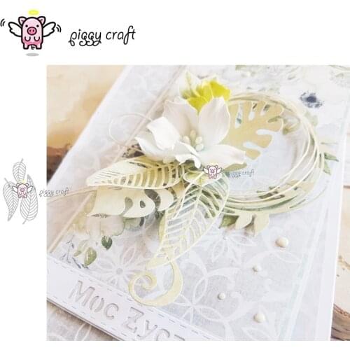 Piggy Craft metal cutting dies cut die mold New 3Pcs Leaf decoration Scrapbook paper craft album card punch knife art cutter die