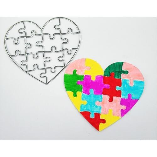 Die cutting die Love puzzle metal crafts paper embossed DIY embossed Easter New Year