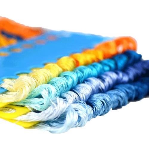 High Quality 30/50/100/500 skeins silk embroidery Suzhou embroidery thread Silk Floss Handmade Embroidery cross stitch Threads
