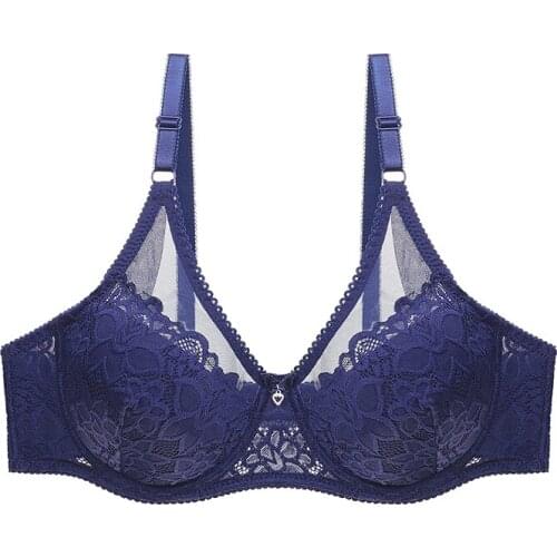 DKERT Women Sexy Lace Bras Push Up See Through Bralette Underwear Brassiere Breathable Bra