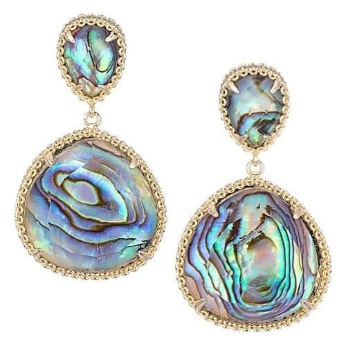 Woman Earrings Natural Abalone and Shell Earrings Abalone Baby Shell Earrings Natural Inspiration Abalone Fashion Jewelry Gift