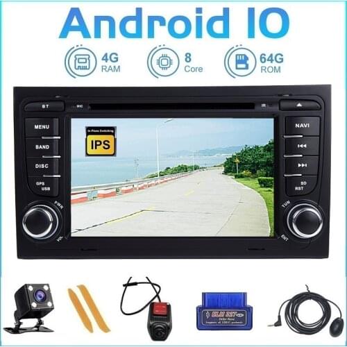ZLTOOPAI For Audi A4 S4 2002-2008 Android 10.0 Car Media Player DVD GPS Navigation Multimedia Player Bluetootn IPS HD Screen
