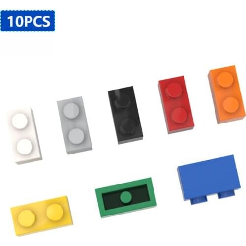 10psc Bricks 1x2 3004 3065 35743 DIY Building Blocks Figures Thick Dots Educational Compatible With Brand Plastic Toys for Kids
