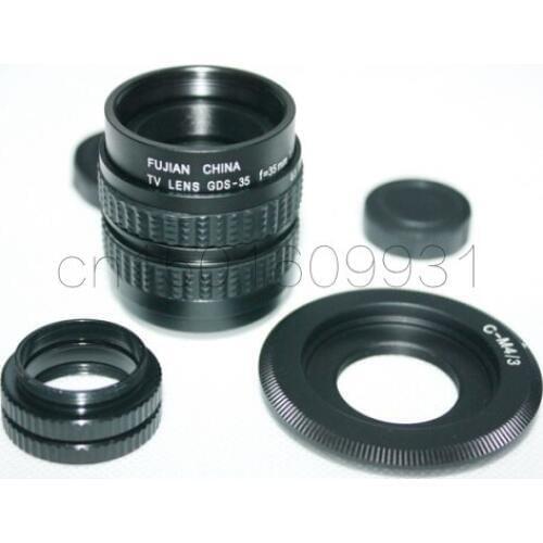 35mm f/1.7 CCTV Lens ring for m43 ep2 gf1 gh1 EPL5 EPM1 OM-D EM5 EM10 EPL1 EPL2 EPL3+ C mount to Micro 4/3 C-m4/3 + Macro Ring